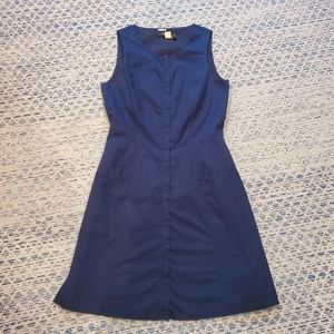 *SALE* Theory Navy Cotton Poplin Sleeveless Dress